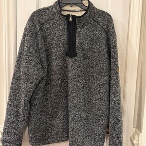 Orvis Charcoal and Black Zip-Up Sweater